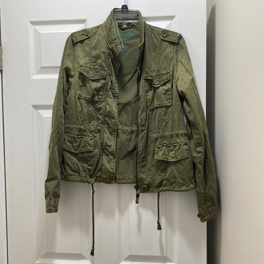Olive green fall jacket